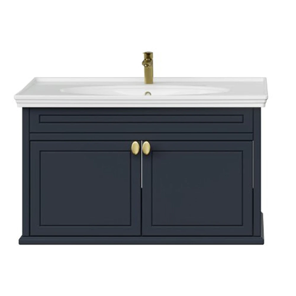 Creavit Antik 100 Cm Antrasit Kapaklı Lavabo Dolabı