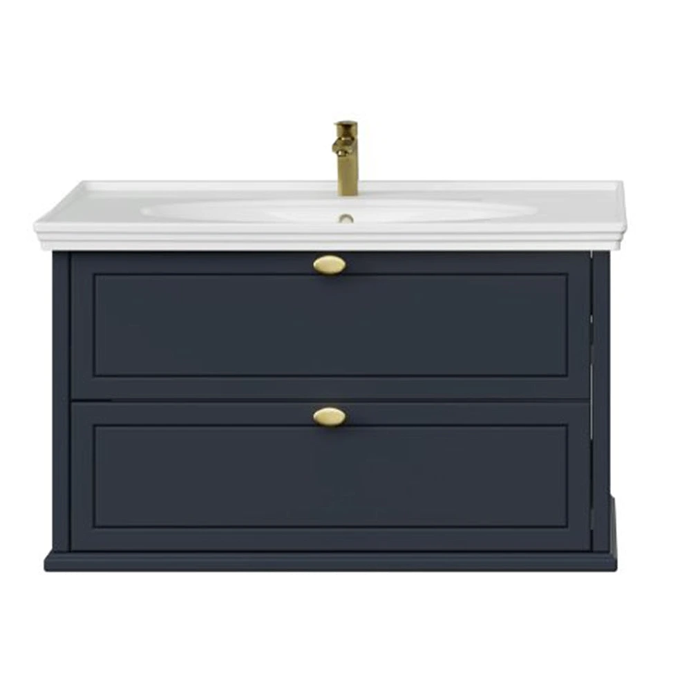 Creavit Antik 100 Cm Antrasit 2 Çekmeceli Lavabo Dolabı