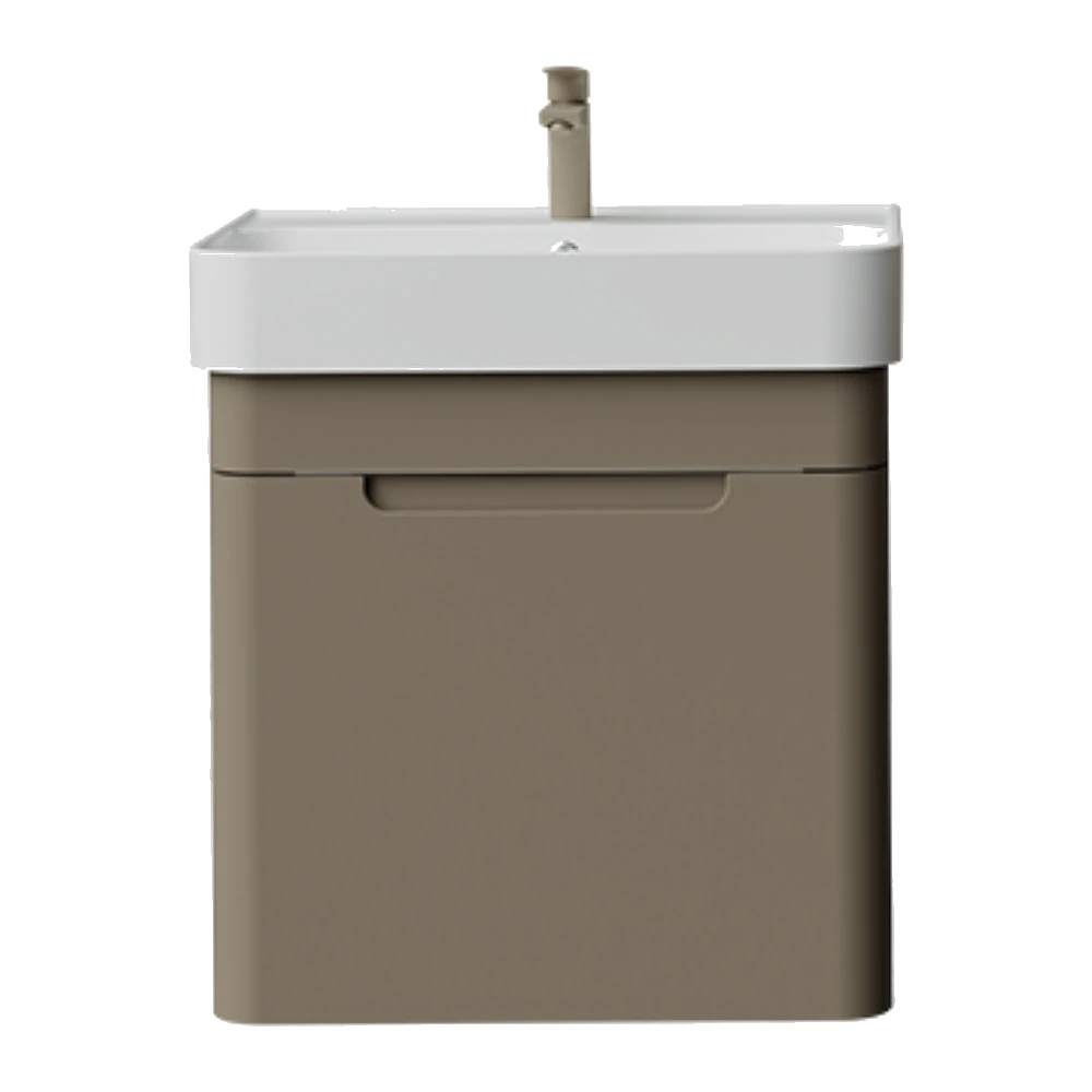 Creavit Colorit 60 Cm Mat Cappuccino Kapaklı Lavabo Dolabı