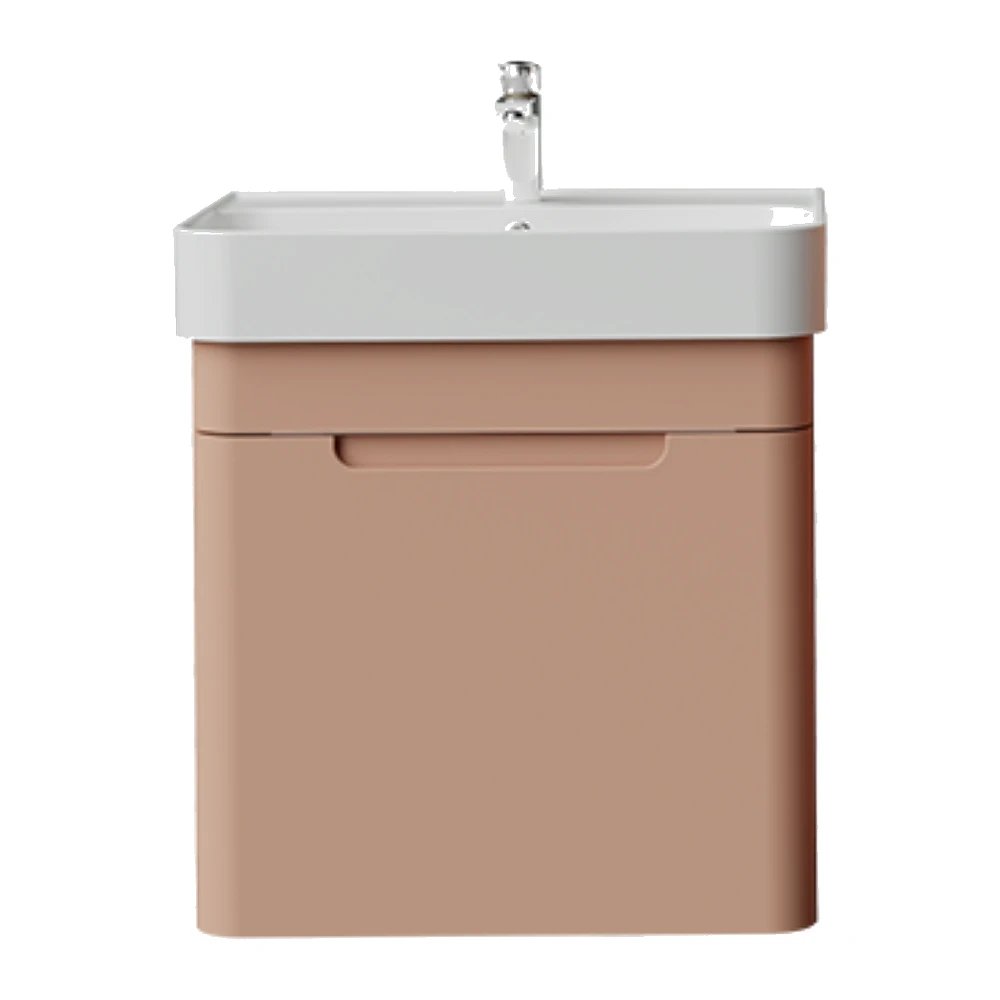 Creavit Colorit 60 Cm Şeftali Tüyü Kapaklı Lavabo Dolabı