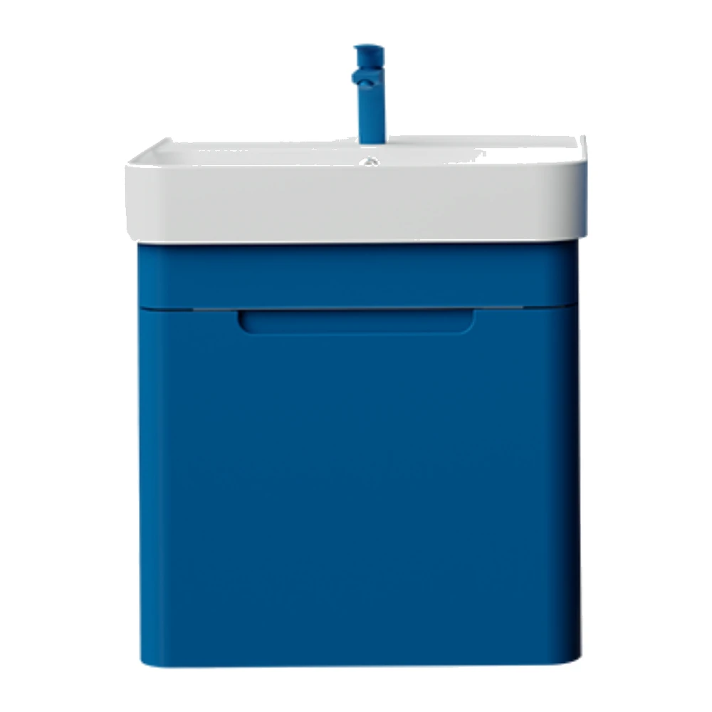 Creavit Colorit 60 Cm Ocean Mavi Çekmeceli Lavabo Dolabı
