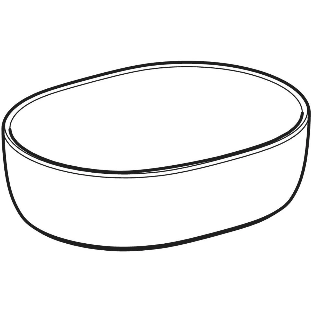 Geberit Aniara 45x35 cm Eliptik Çanak Lavabo, Taşma Deliksiz 2