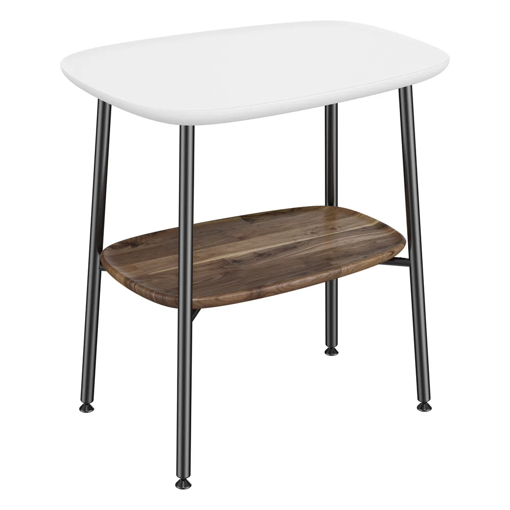 Vitra Plural 55 Cm Koyu Meşe Mat Beyaz Seramik Yan Ünite