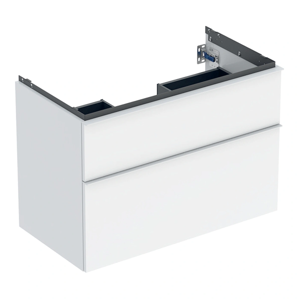 Geberit iCon 90 cm Parlak Beyaz Çift Çekmeceli Lavabo Dolabı