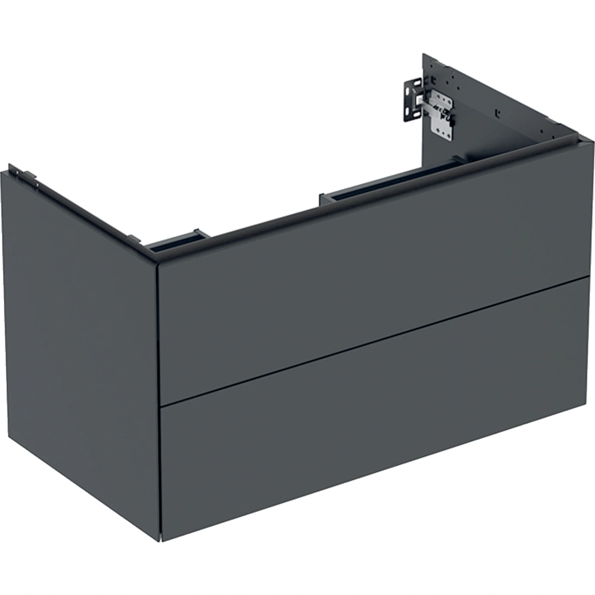 Geberit ONE 90 cm Mat Siyah Çift Çekmeceli Lavabo Dolabı