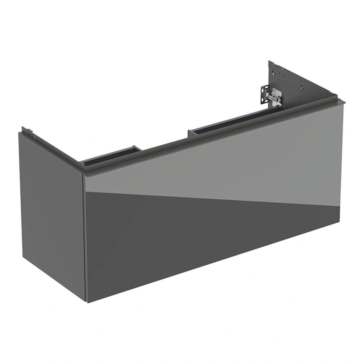 Geberit Acanto 120 cm Antrasit Cam Ön Yüzeyli Gizli Çekmeceli Lavabo Dolabı