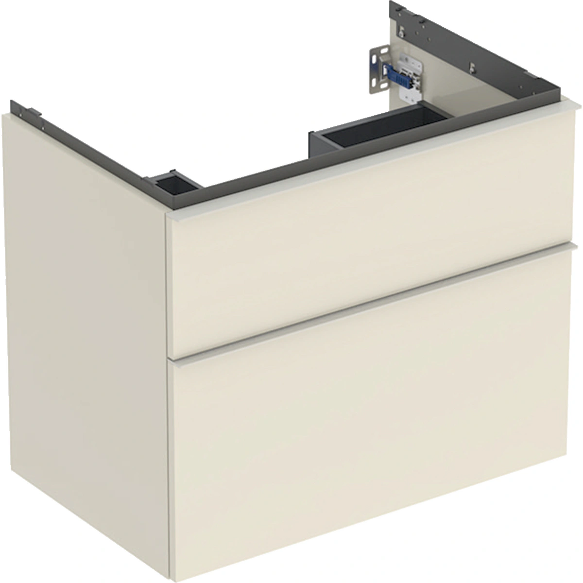 Geberit iCon Light 75 cm Etajerli Lavabo, iCon Kum Grisi Dolap ve Option Ayna Seti 3