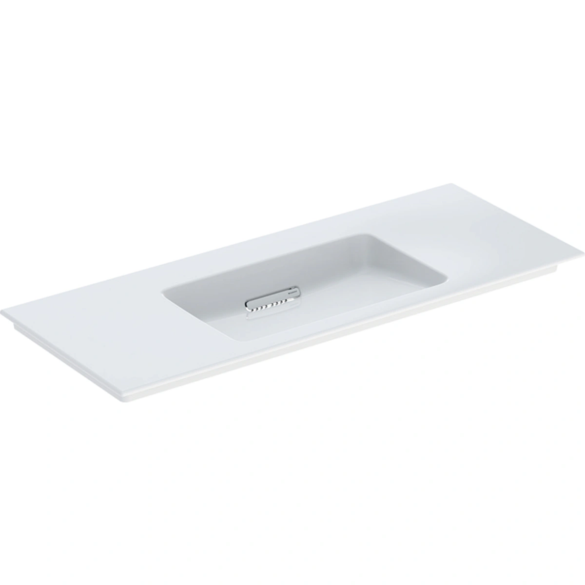 Geberit ONE CleanDrain 120 cm Etajerli Lavabo, Acanto Antrasit Cam Dolap ve Option Yuvarlak Ayna Seti 5
