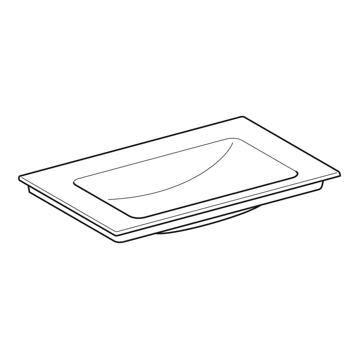 Geberit Aniara 75 cm İnce Kenarlı Lavabo, Batarya Deliksiz 2