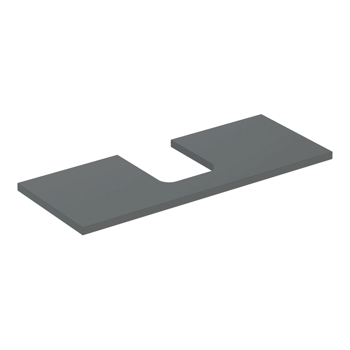 Geberit ONE 120 cm Ahşap Lavabo Tezgahı, Çanak Lavabo İçin, Mat Antrasit
