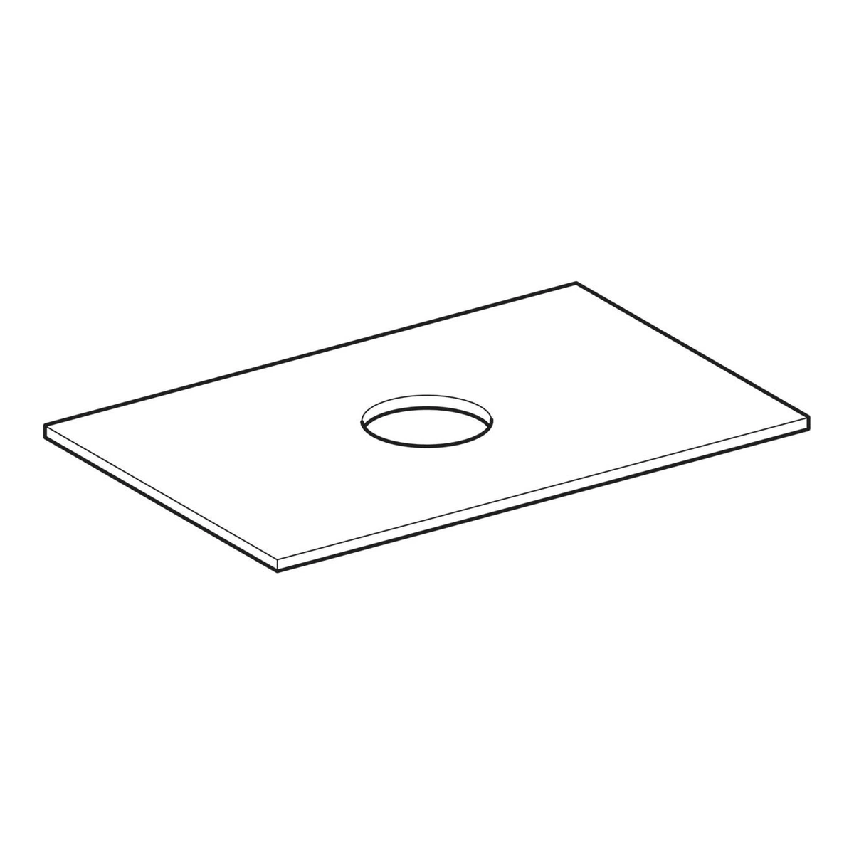 Geberit Aniara 75 cm Lavabo Tezgahı, Mat Antrasit 2