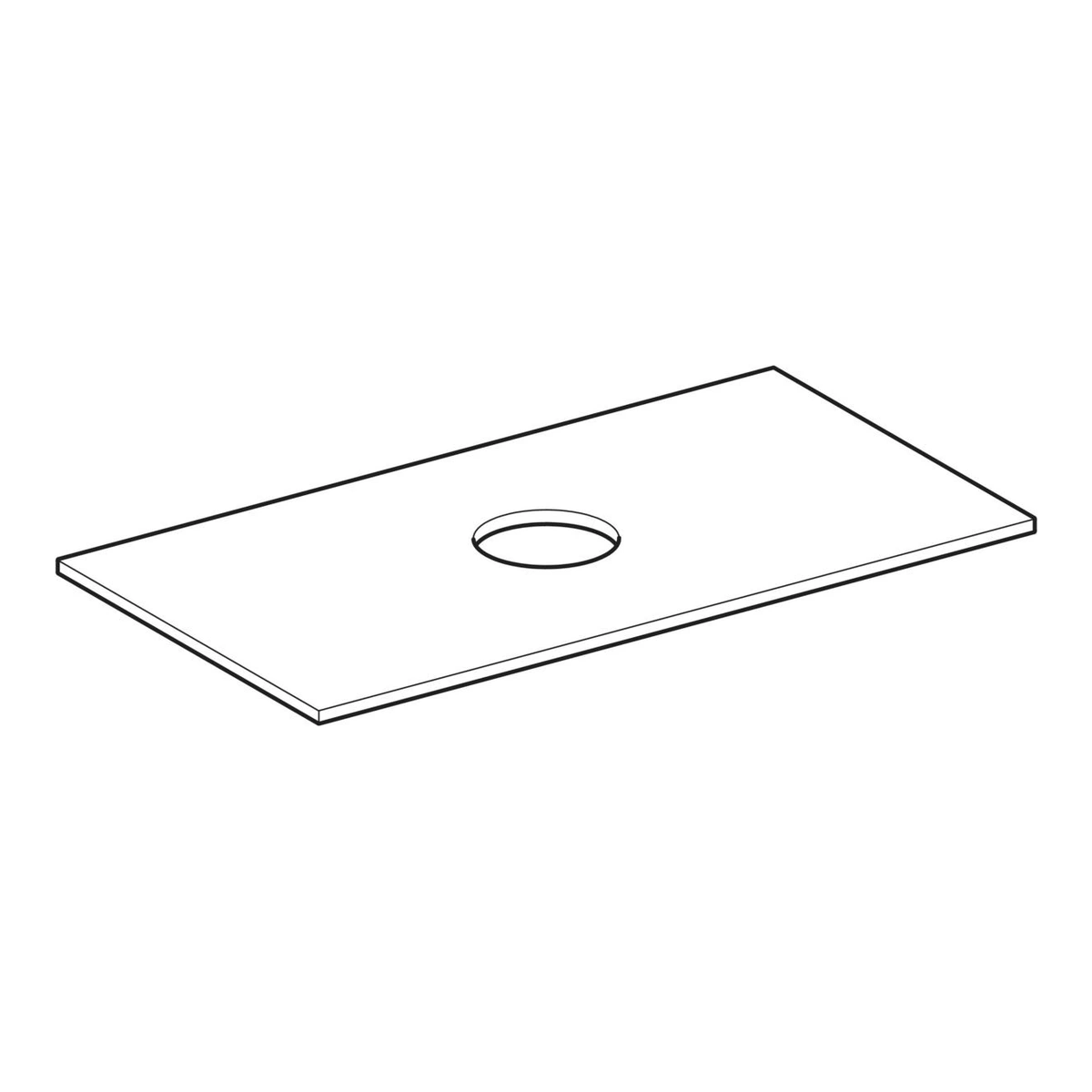 Geberit Aniara 90 cm Lavabo Tezgahı, Mat Antrasit 2