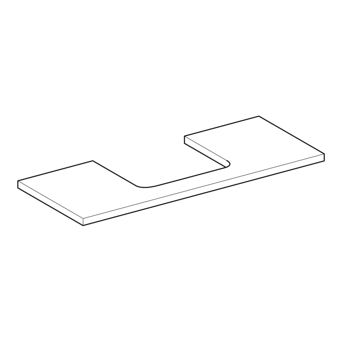 Geberit ONE 120 cm Ahşap Lavabo Tezgahı, Dikdörtgen Çanak Lavabo İçin, Meşe 2
