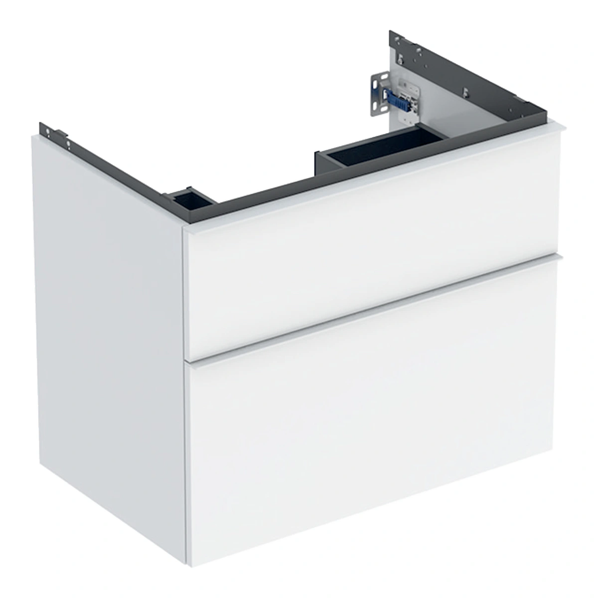 Geberit iCon 75 cm Çift Çekmeceli Lavabo Dolabı, Parlak Beyaz