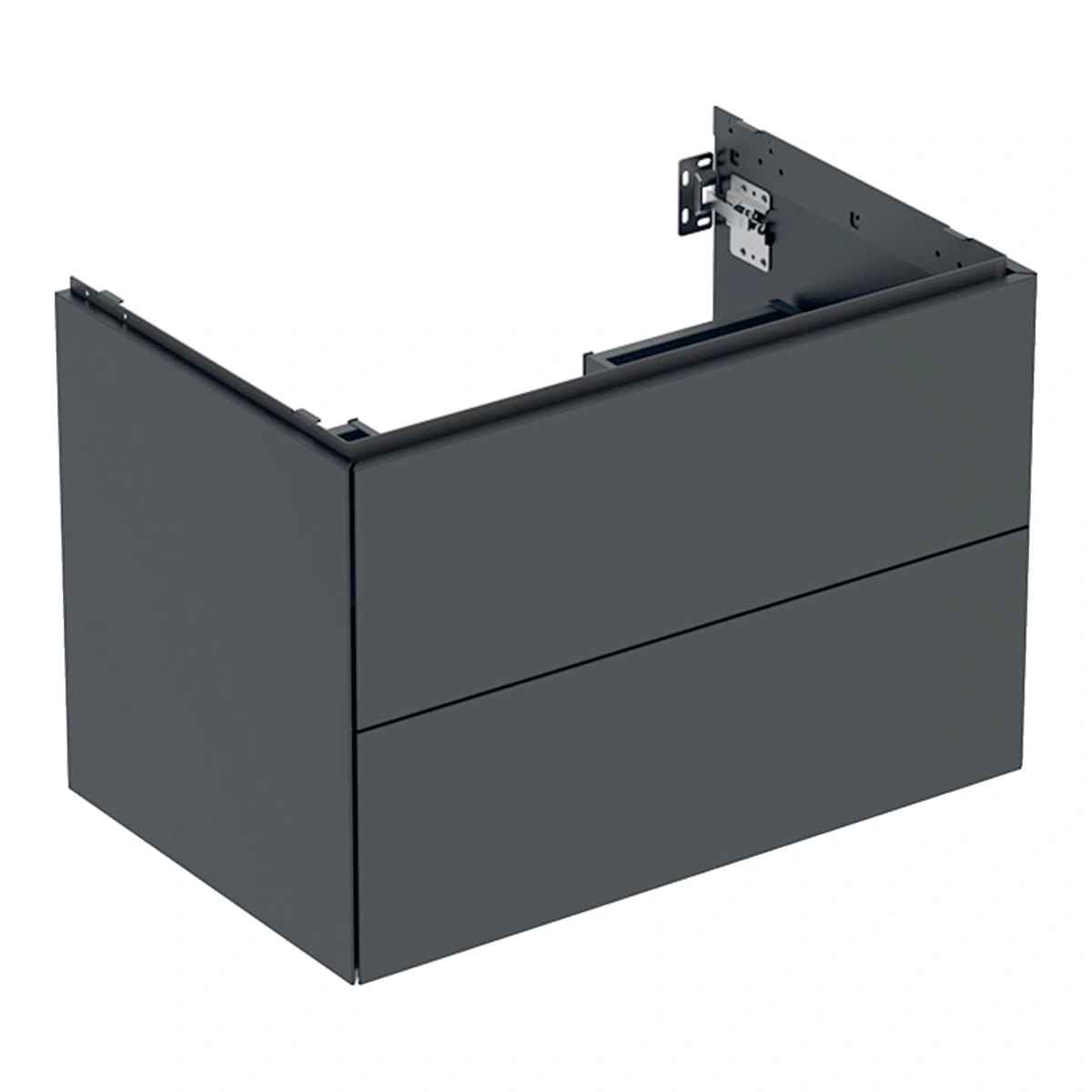 Geberit ONE 75 cm Çift Çekmeceli Lavabo Dolabı, Mat Siyah