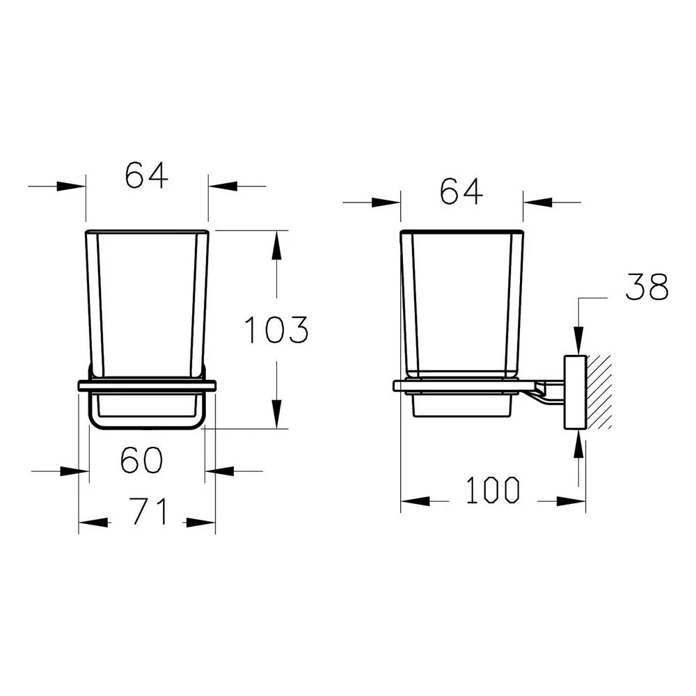 Vitra Flow Mat Siyah Diş Fırçalığı 2