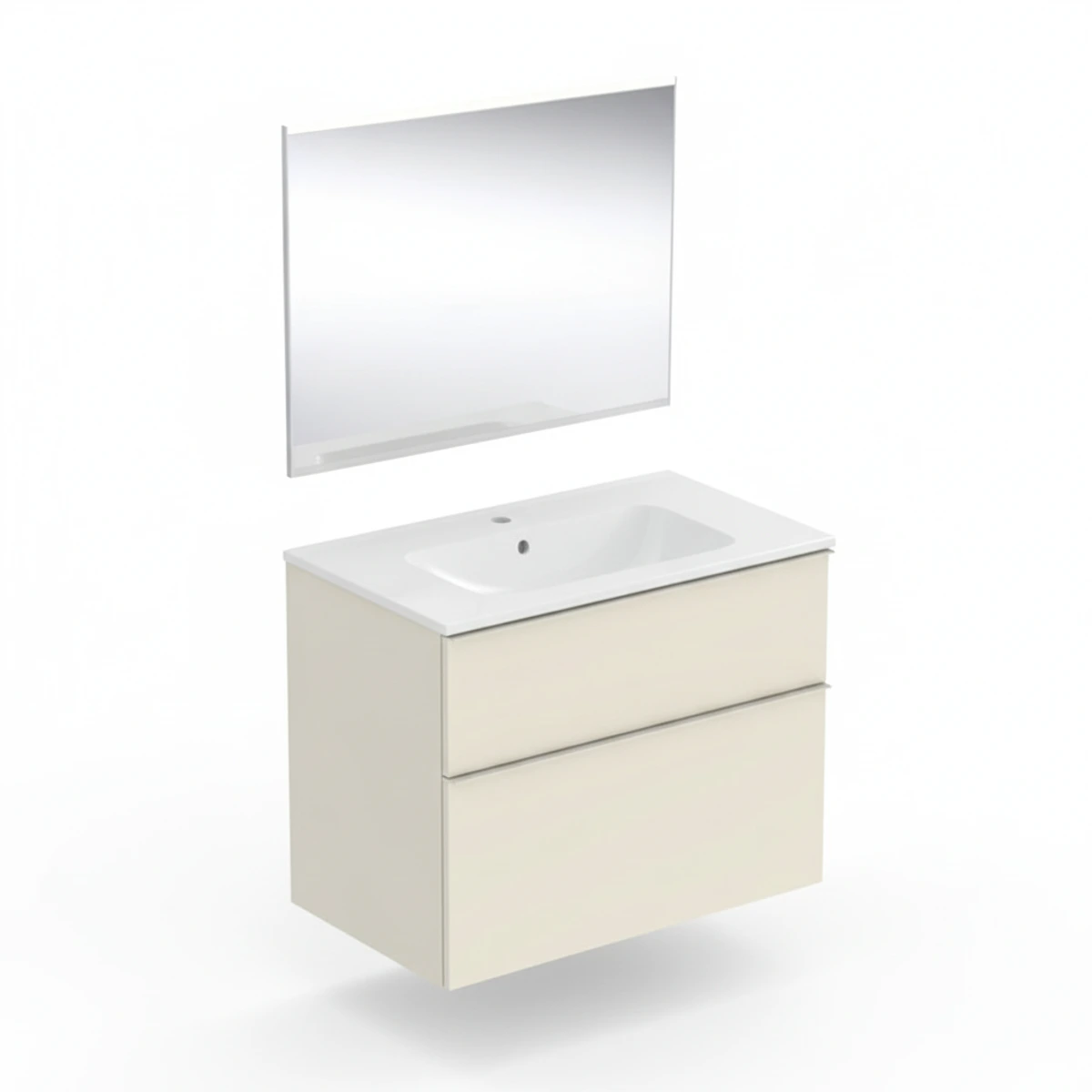 Geberit iCon 75 cm Kum Grisi Çekmeceli Aynalı Banyo Dolabı Seti