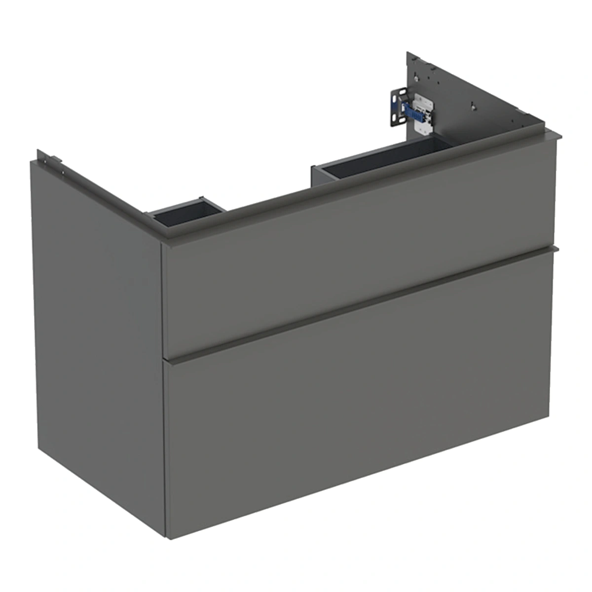 Geberit iCon 90 cm Mat Antrasit Çift Çekmeceli Lavabo Dolabı