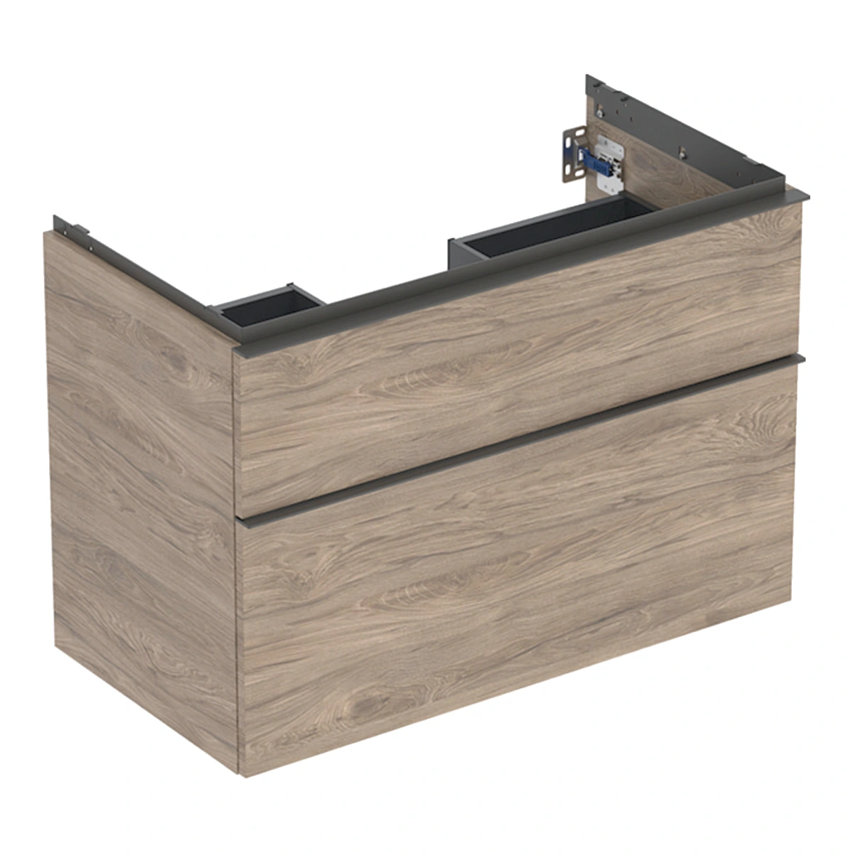 Geberit iCon 90 cm Amerikan Ceviz Çift Çekmeceli Lavabo Dolabı