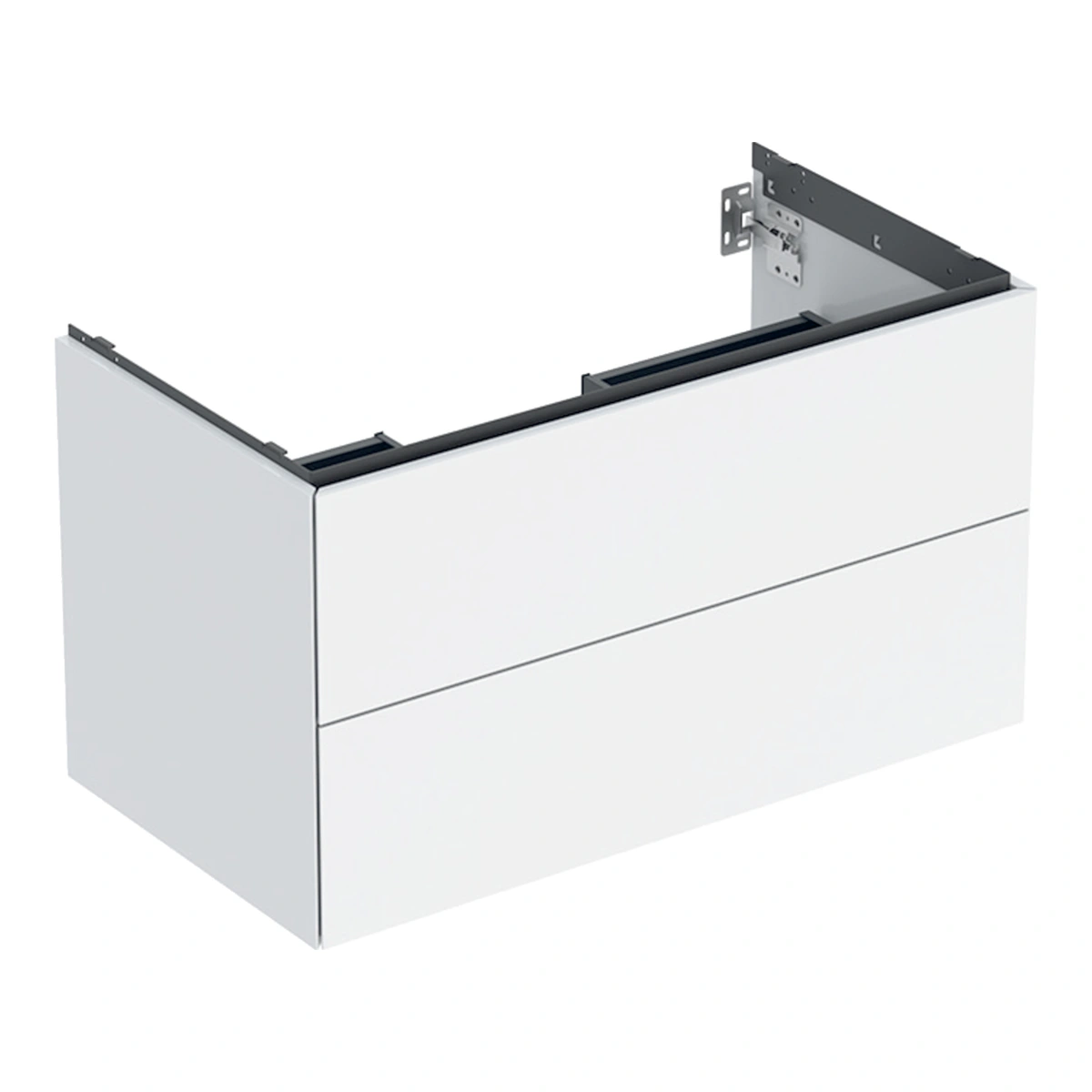 Geberit ONE 90 cm Parlak Beyaz Çift Çekmeceli Lavabo Dolabı