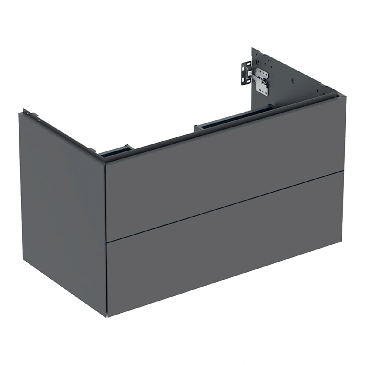 Geberit ONE 90 cm Mat Antrasit Çift Çekmeceli Lavabo Dolabı