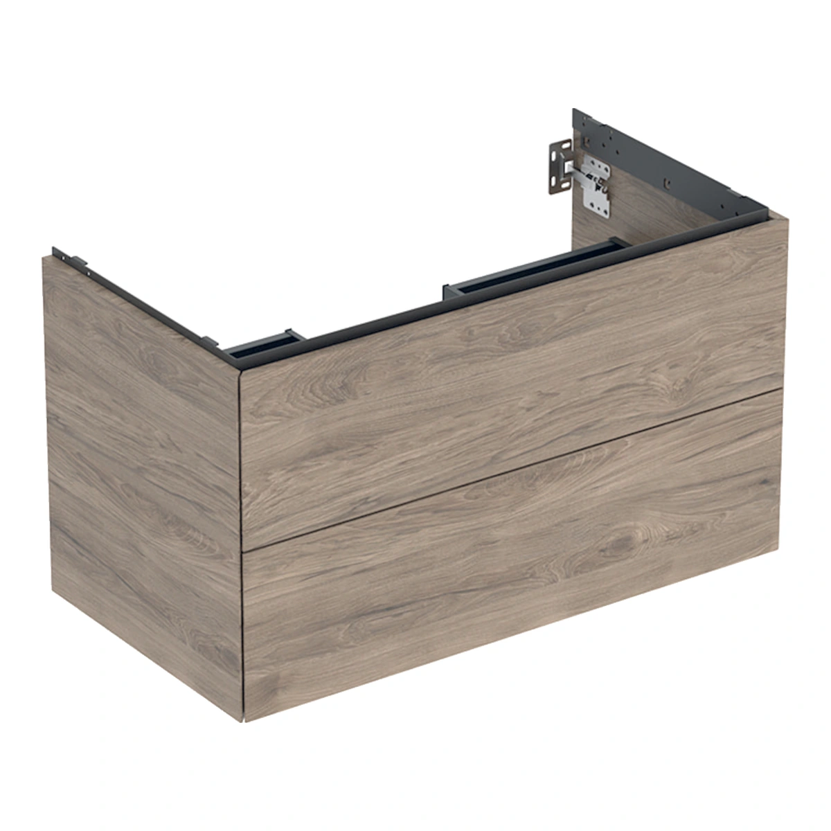 Geberit ONE 90 cm Amerikan Ceviz Çift Çekmeceli Lavabo Dolabı