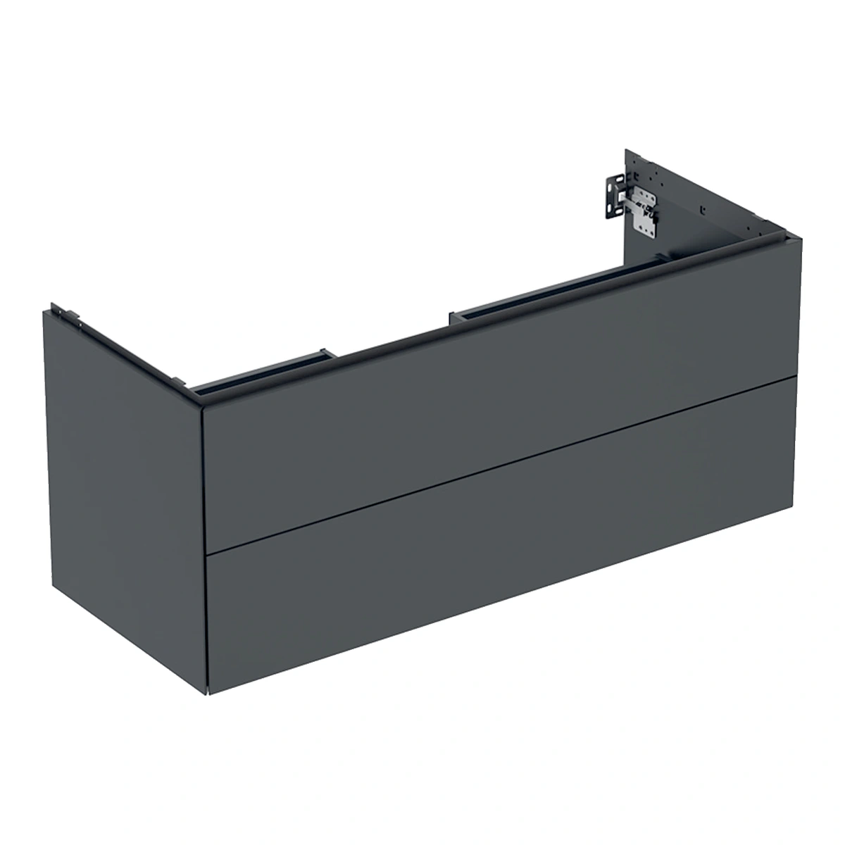 Geberit ONE 120 cm Mat Siyah Çift Çekmeceli Lavabo Dolabı