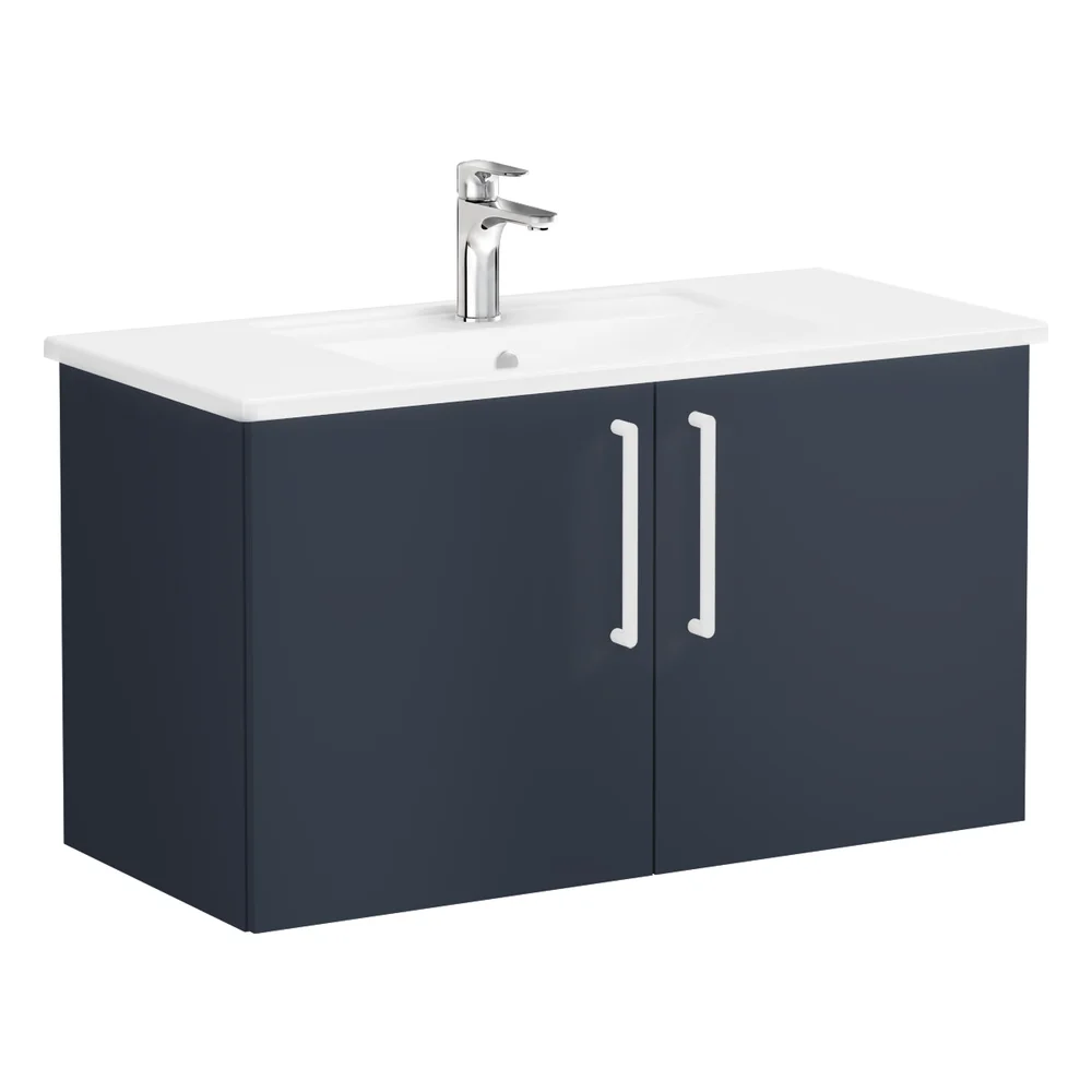 Vitra Root Flat 100 Cm Lacivert 2 Kapaklı Lavabo Dolabı