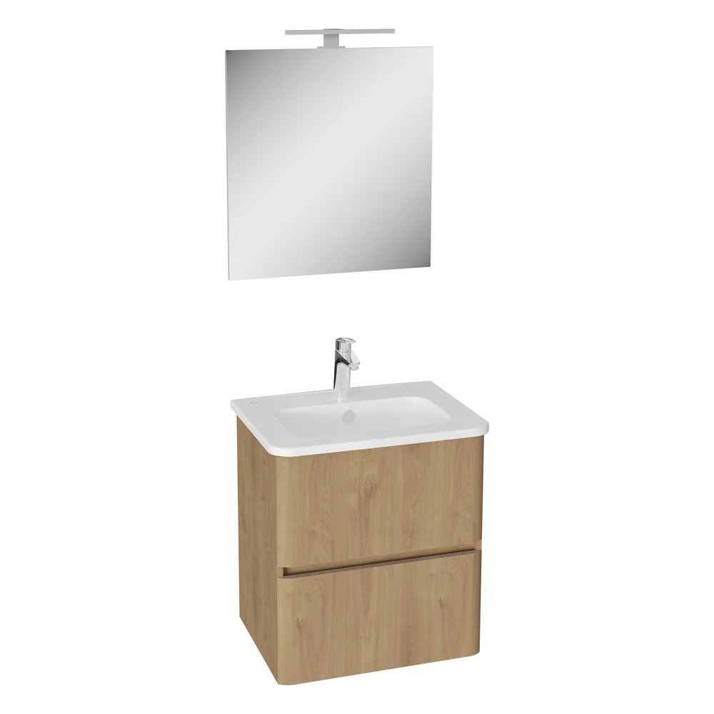 Vitra Mia Plus Round 60 Cm Altın Meşe Çekmeceli Dolap Seti