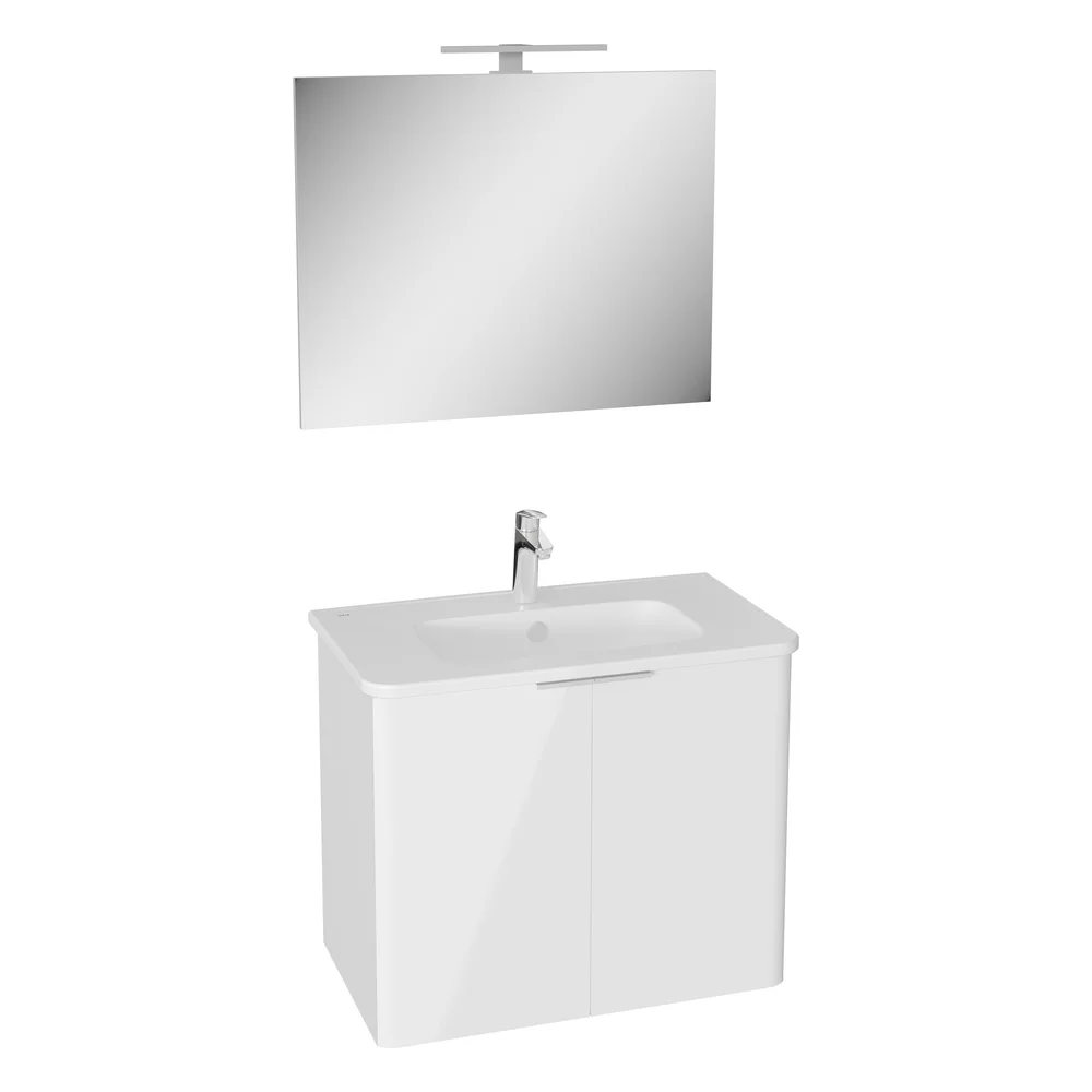 Vitra Mia Plus Round 80 Cm Beyaz Kapaklı Dolap Seti