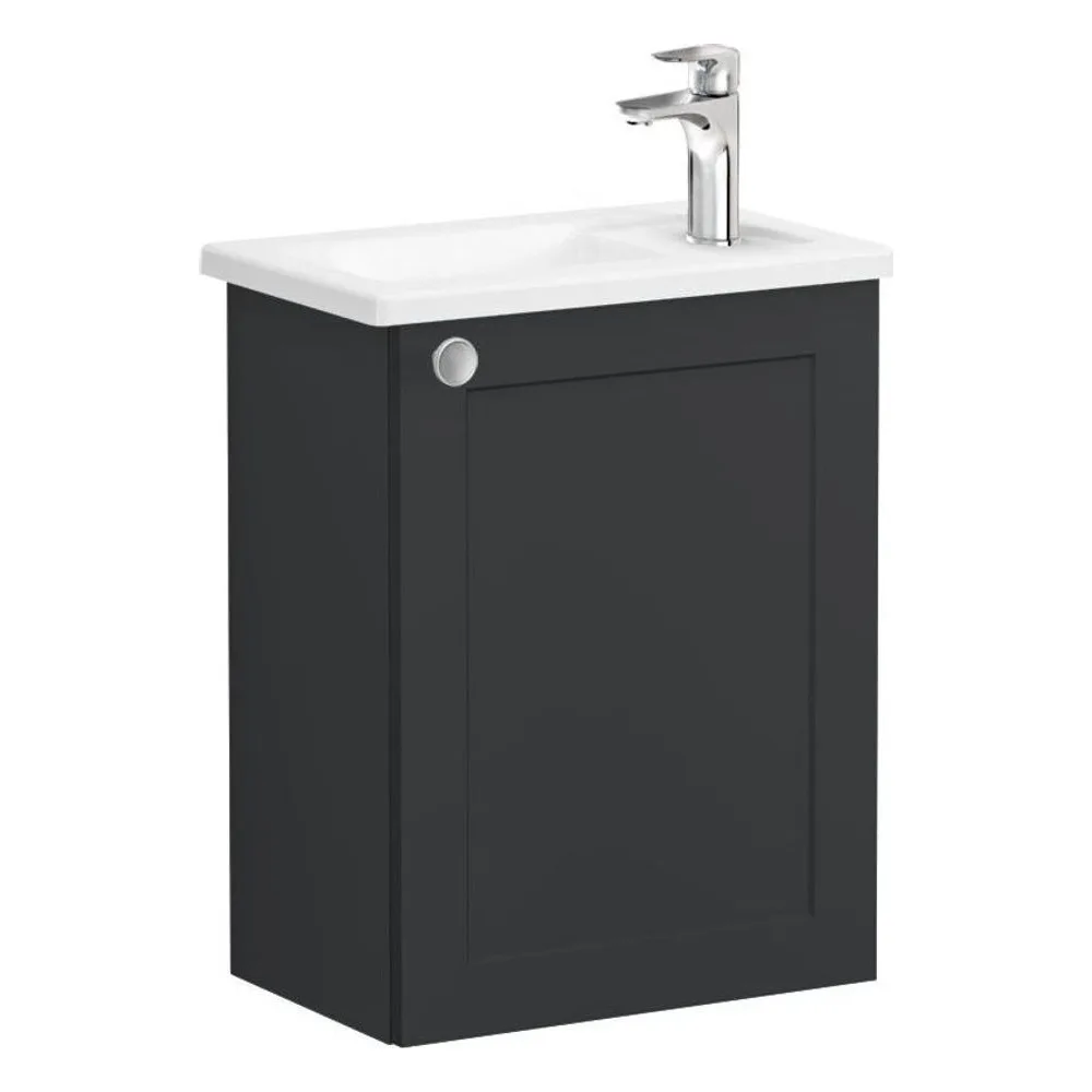Vitra Root Classic 45 Cm Grafit Kapaklı Sağ Lavabo Dolabı