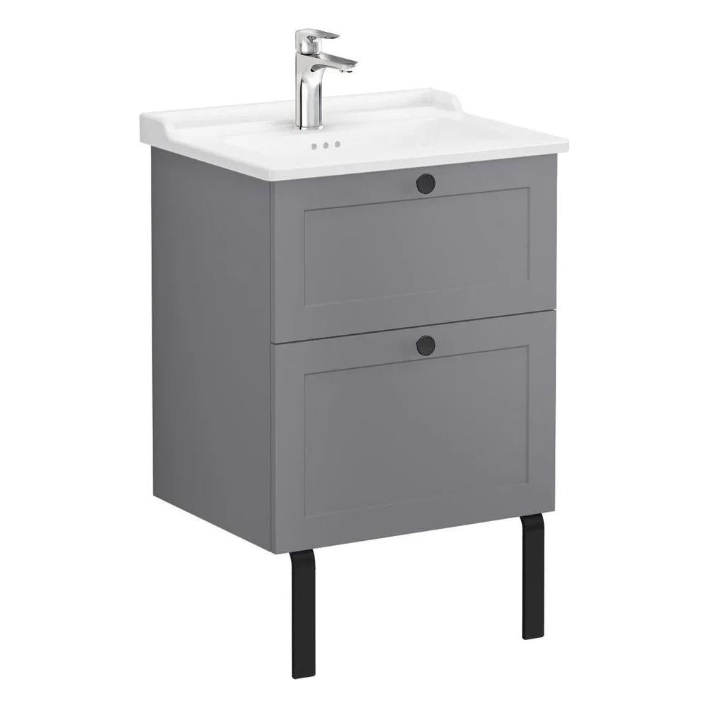 Vitra Root Classic 60 Cm Gri 2 Çekmeceli Lavabo Dolabı