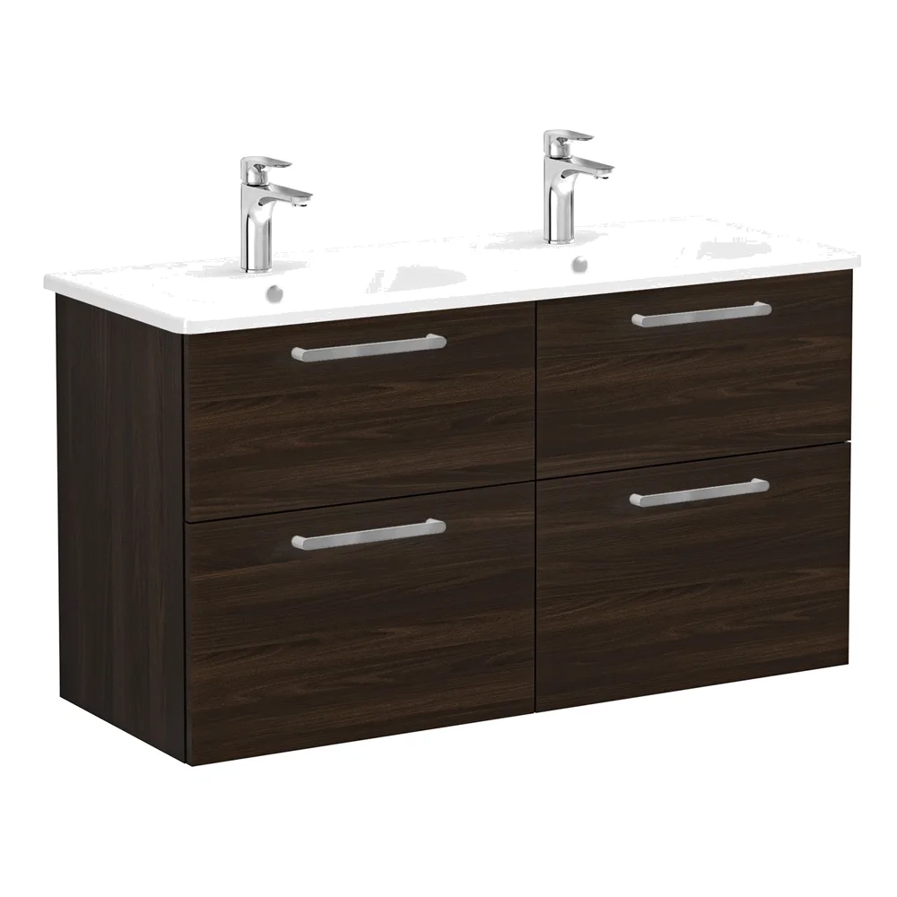 Vitra Root Flat 120 Cm Ceviz 4 Çekmeceli Lavabo Dolabı