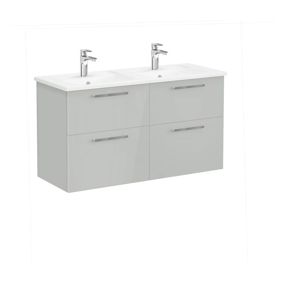 Vitra Root Flat 120 Cm İnci Grisi 4 Çekmeceli Lavabo Dolabı 3