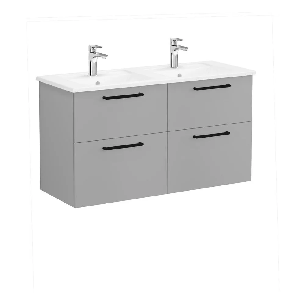 Vitra Root Flat 120 Cm Kaya Gri 4 Çekmeceli Lavabo Dolabı 3