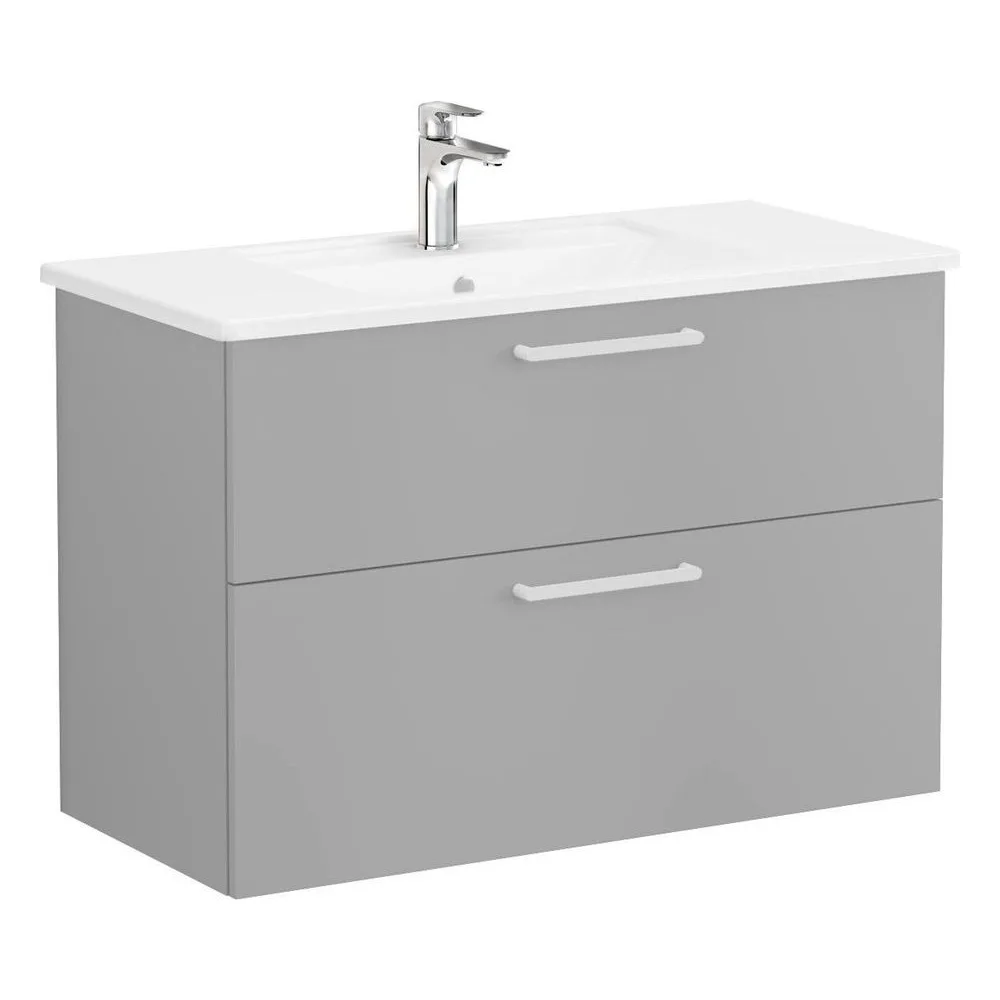 Vitra Root Flat 100 Cm Kaya Gri 2 Çekmeceli Lavabo Dolabı