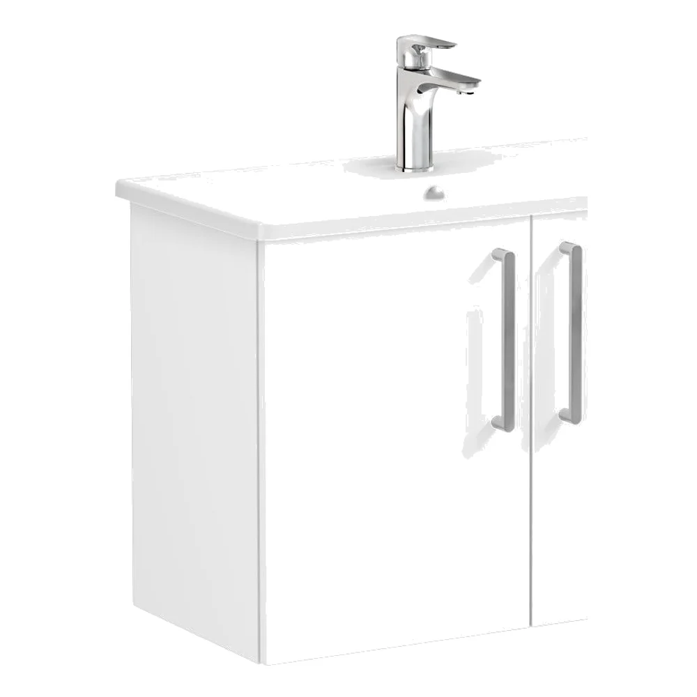 Vitra Root Flat 80 Cm Beyaz Dar 2 Kapaklı Lavabo Dolabı 3