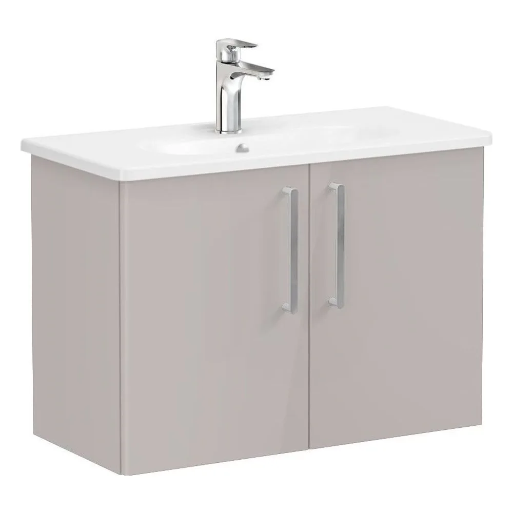 Vitra Root Flat 80 Cm Sahra Beji Dar 2 Kapaklı Lavabo Dolabı