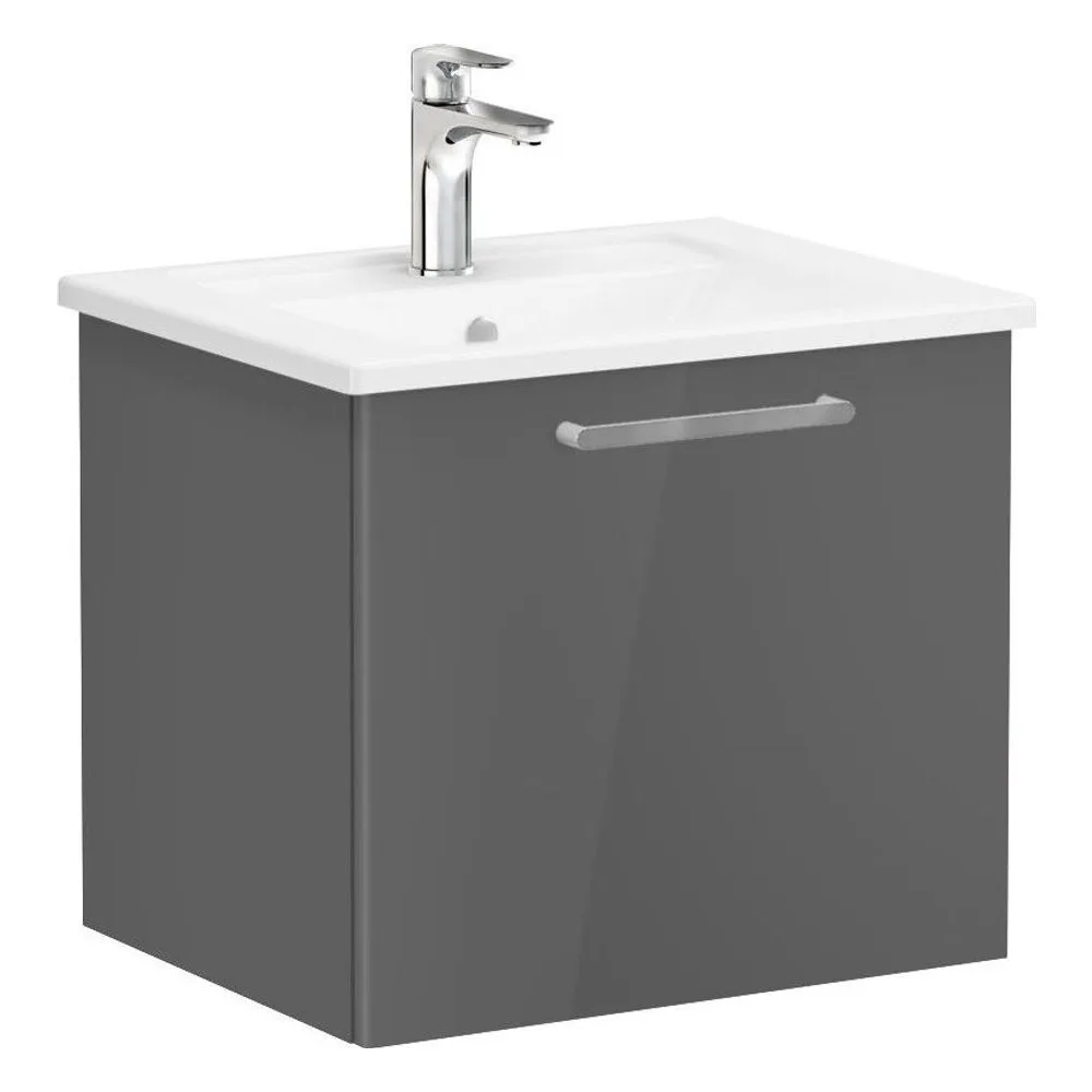 Vitra Root Flat 60 Cm Antrasit Tek Çekmeceli Lavabo Dolabı