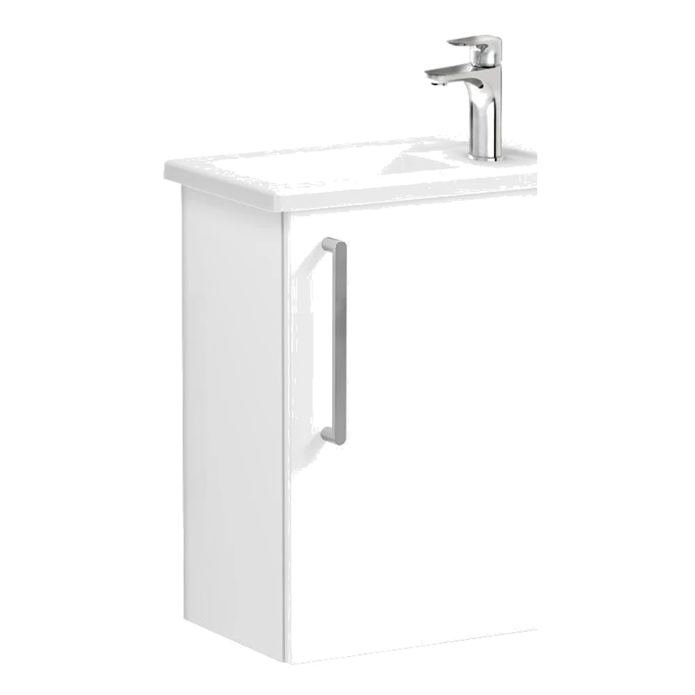 Vitra Root Flat 45 Cm Beyaz Dar Kapaklı Sağ Lavabo Dolabı 3