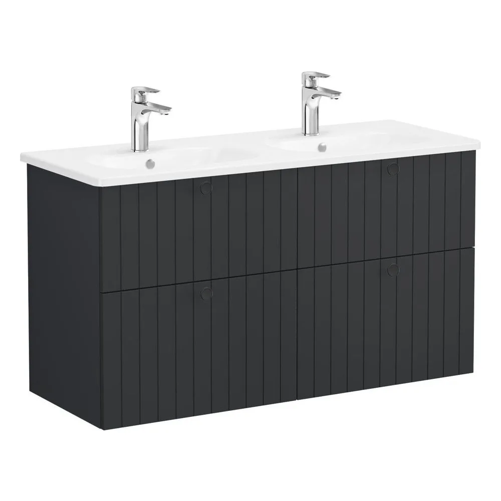 Vitra Root Groove 120 Cm Grafit Yuvarlak Lavabo Dolabı