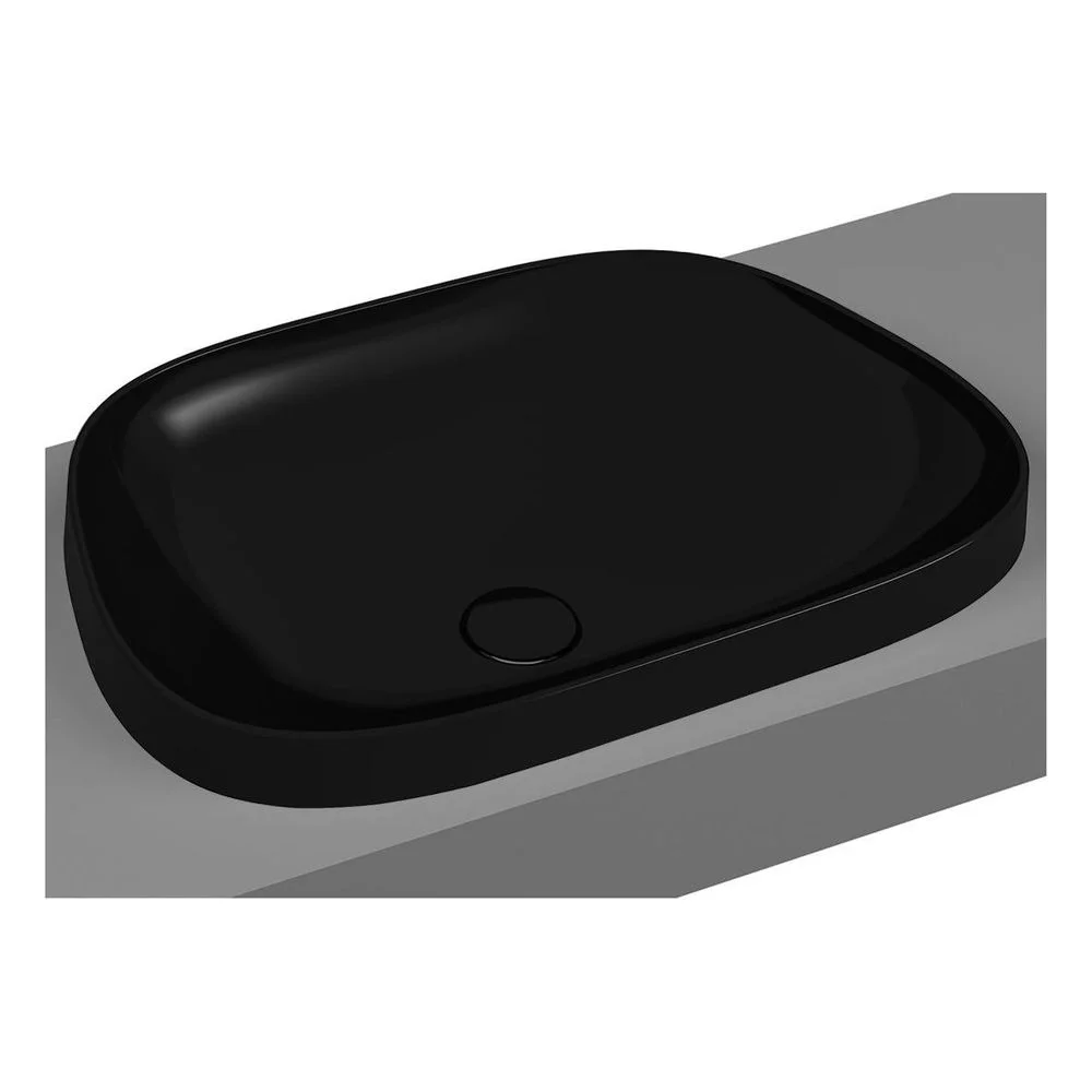 Vitra Frame 55 Cm Parlak Siyah Tezgah Üstü Lavabo