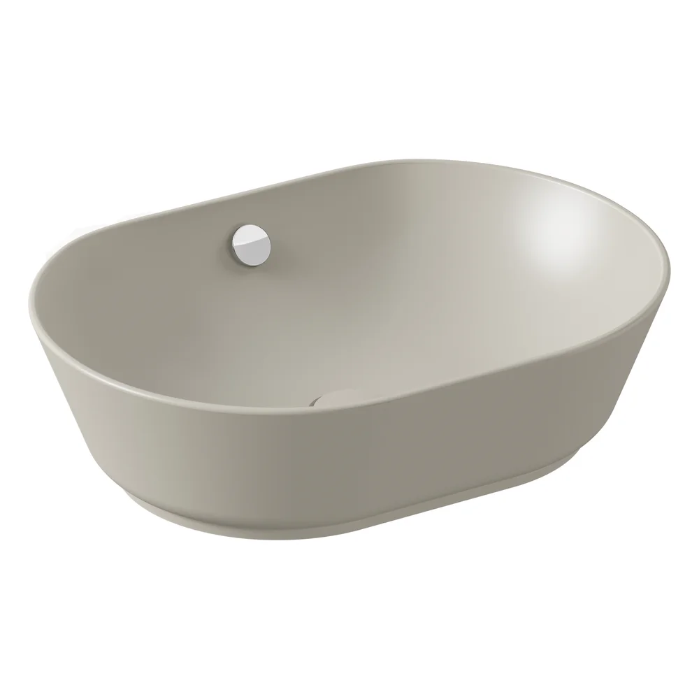 Vitra Geo 55x40 Cm Oval Taupe Çanak Lavabo