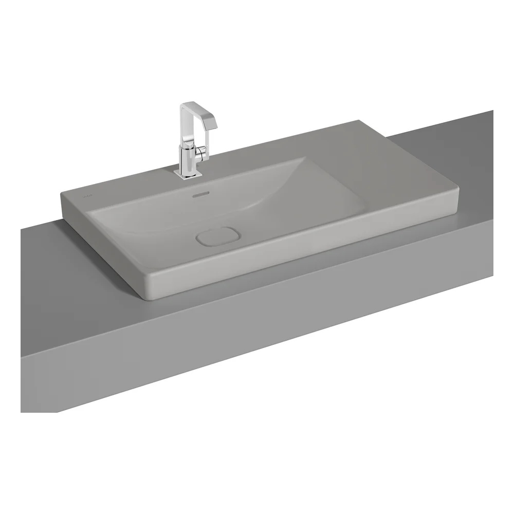 Vitra Metropole 90x47 Cm Mat Taş Gri Çanak Lavabo