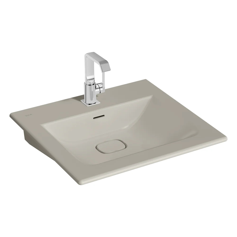 Vitra Metropole 60x53 Cm Mat Bej Etajerli Lavabo