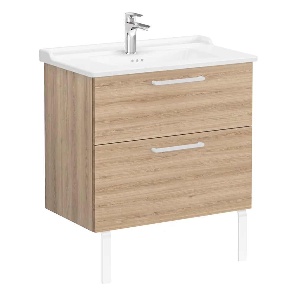 Vitra Root Flat 80 Cm Doğal Meşe Ayaklı Lavabo Dolabı