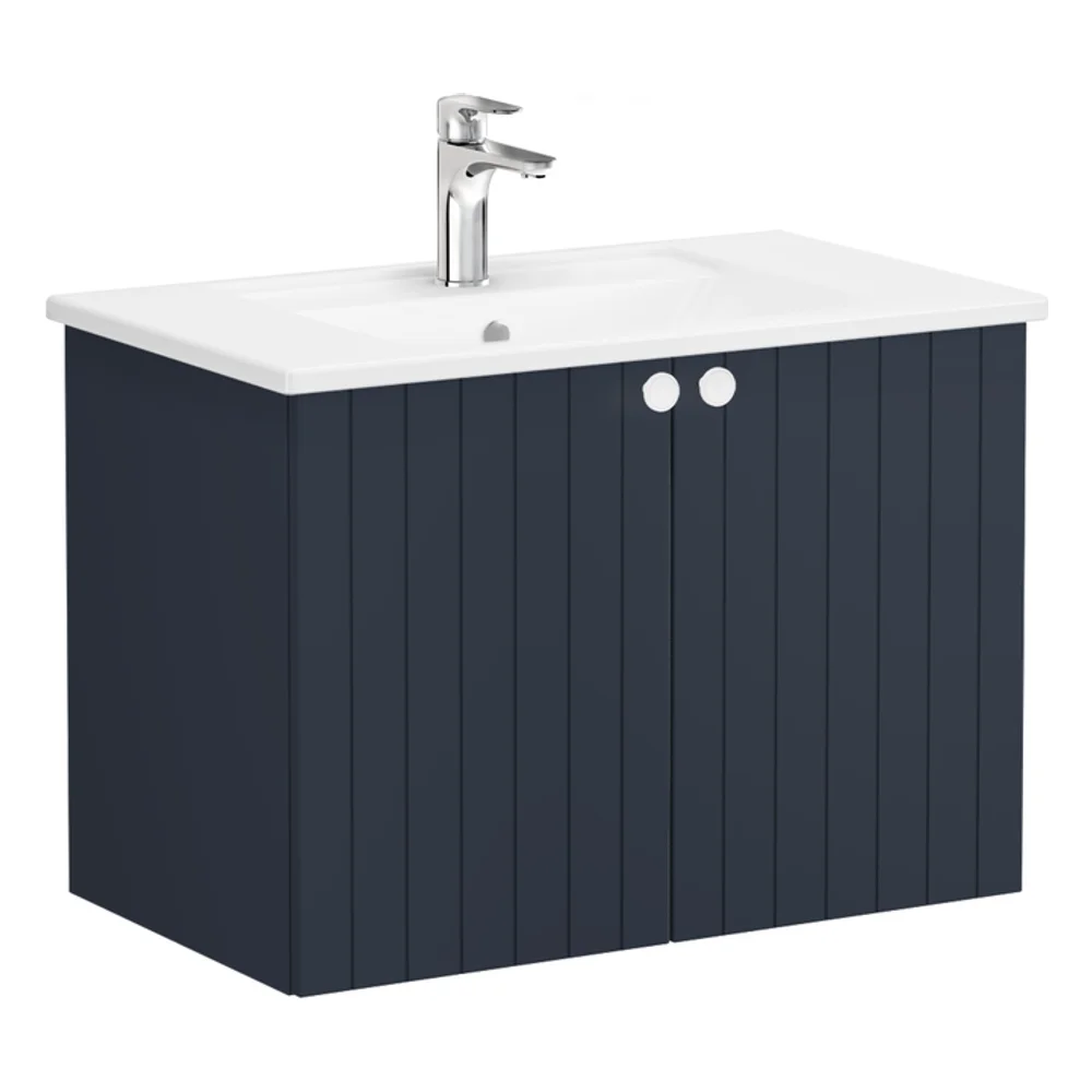 Vitra Root Groove 80 Cm Lacivert Dar 2 Kapaklı Lavabo Dolabı