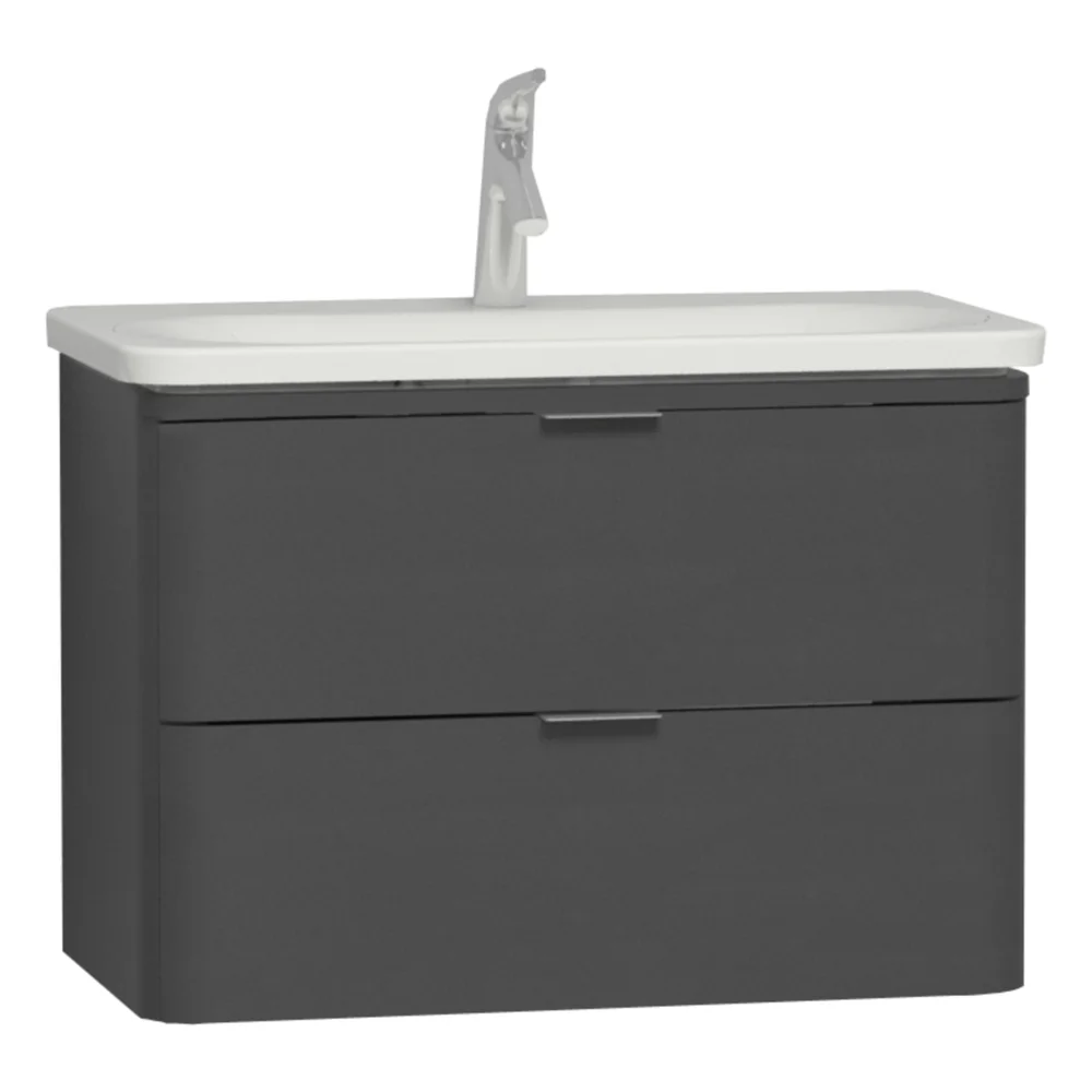 Vitra Nest Trendy 80 Cm Antrasit 2 Çekmeceli Lavabo Dolabı