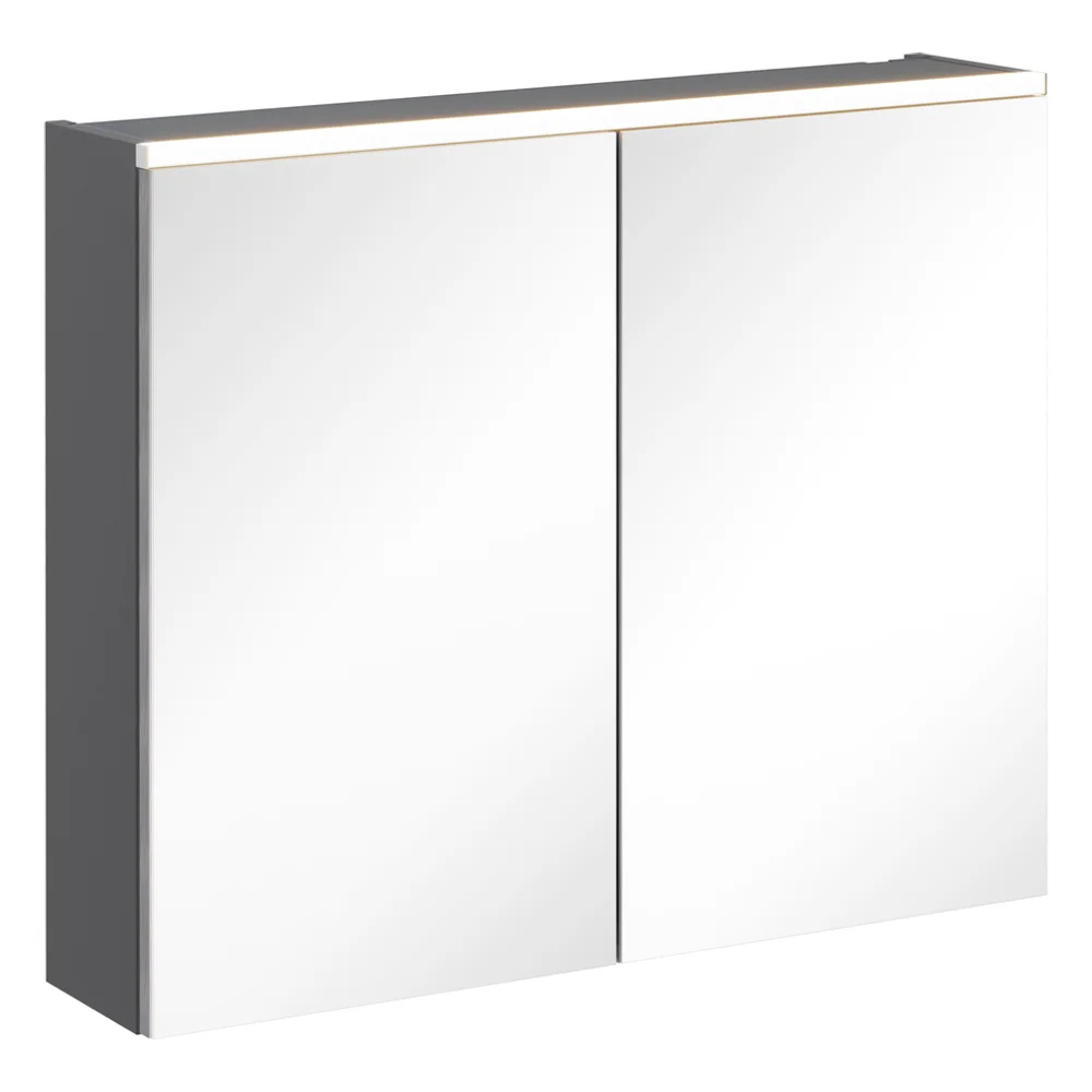 Vitra Core 80 Cm Fırtına Gri Aydınlatmalı Dolaplı Ayna