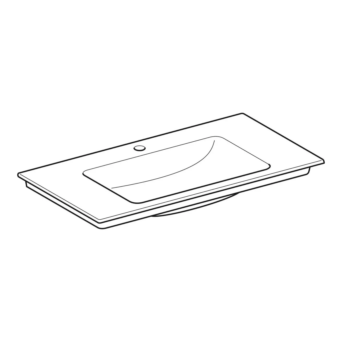 Geberit Aniara 90 cm Meşe Çift Çekmeceli Aynalı Banyo Dolabı Seti 4